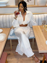 Two Piece Pleated Long Sleeve & Long Pants